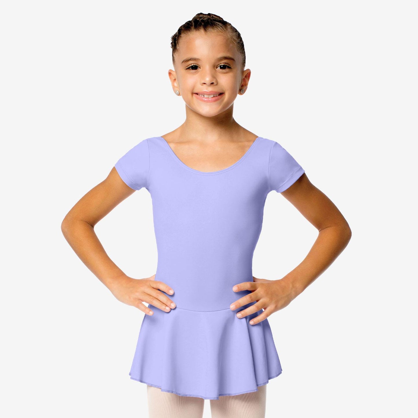 SL122 Skirted Bow Back Dress-LAV : 8-10