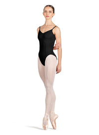 L4267 Gathered 2 Strap Cami-BLK : L