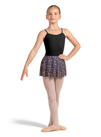 CR0251 Pull-on Prints Skirt-BLK FLOR : M/L