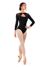 L60006 3/4 Slv Lace Trim Leo
