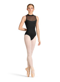 M40004LM Mesh High Neck Zip Leo