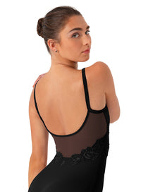 L70028 LYLA Corset Bodice Mesh Back Cami Leo