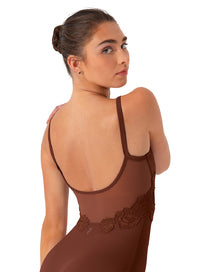 L70028 LYLA Corset Bodice Mesh Back Cami Leo
