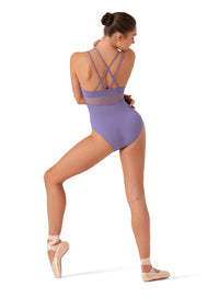 L70030 AALIYAH Floral Mesh Panel Double Strap Leo