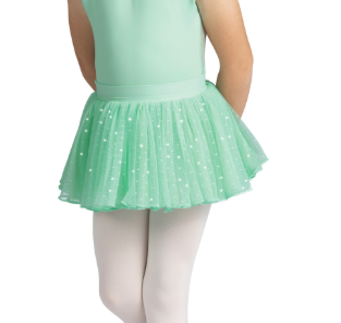 24403C Polka Dot Mesh Skirt