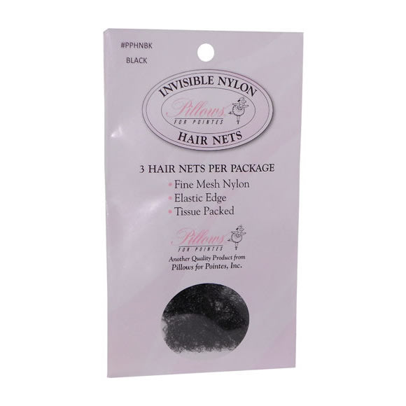 HAIRNETS by Pillows for Pointe-BLACK : 3 pack