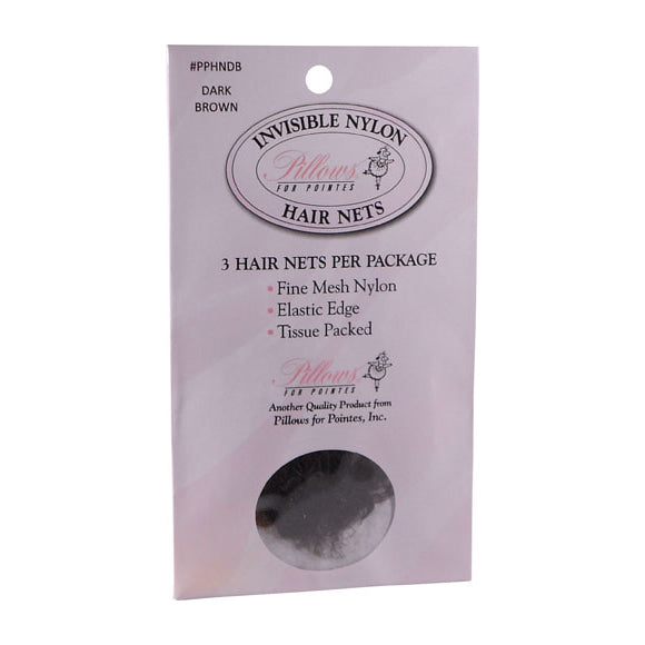 HAIRNETS by Pillows for Pointe-DRK BRWN : 3 pack