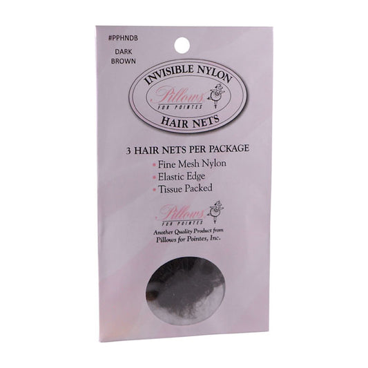 HAIRNETS by Pillows for Pointe-DRK BRWN : 3 pack