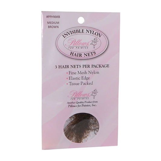 HAIRNETS by Pillows for Pointe-MED BRWN : 3 pack