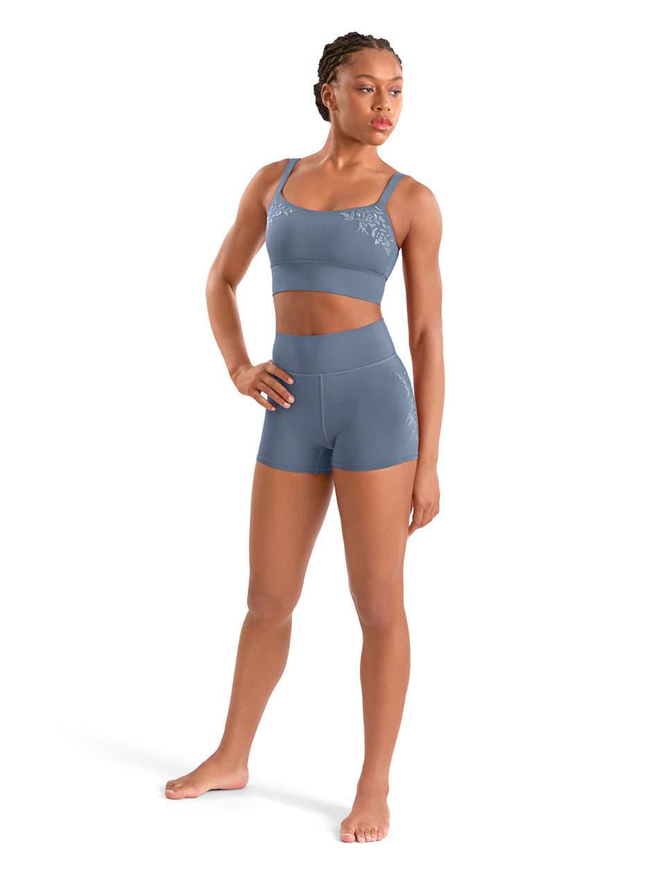 M30017L Emb Cami Crop Top