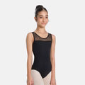 SL128 Child Mesh Keyhole Back Tank Leo