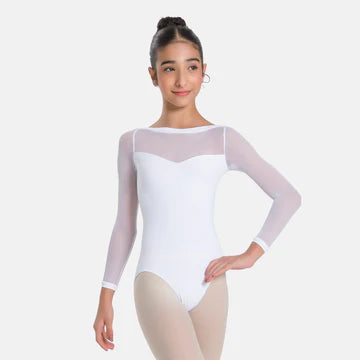 SL130 Child Mesh 3/4 Sleeve Leotard