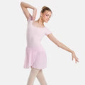 SL93 17’’ Mock Wrap Chiffon Pull On Skirt