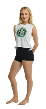 23300 "I  DANCE A LATTE" Tee-WHITE : LA