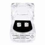 2716 SQUARE SHAPE EARRINGS-SQUARE CZ